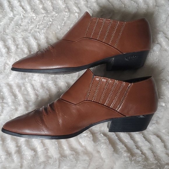 Vintage Sam & Libby Western Shoe Booties Slip On - Picture 4 of 7